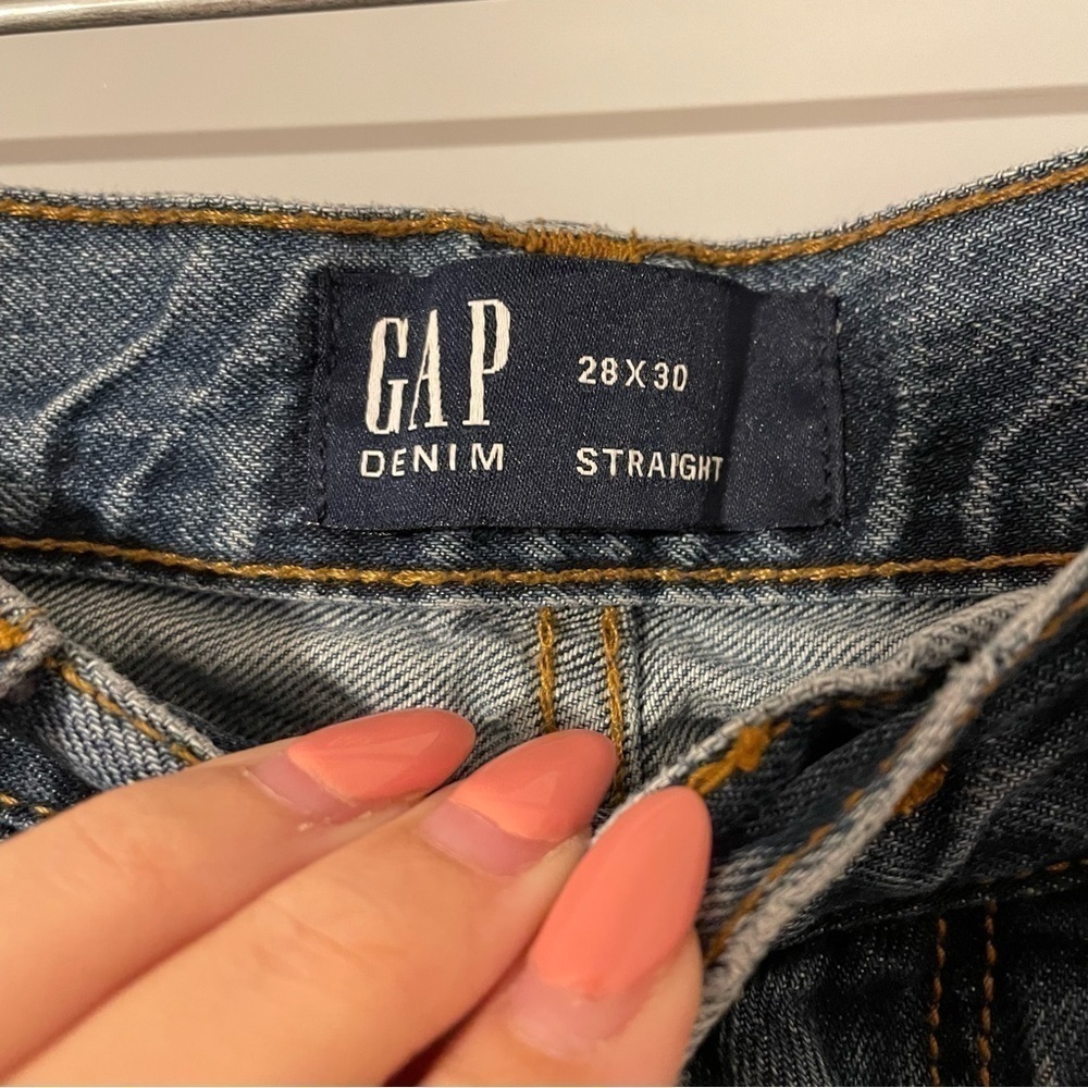 Gap Medium Wash 100% Cotton Straight Jeans - Picture 3 of 6